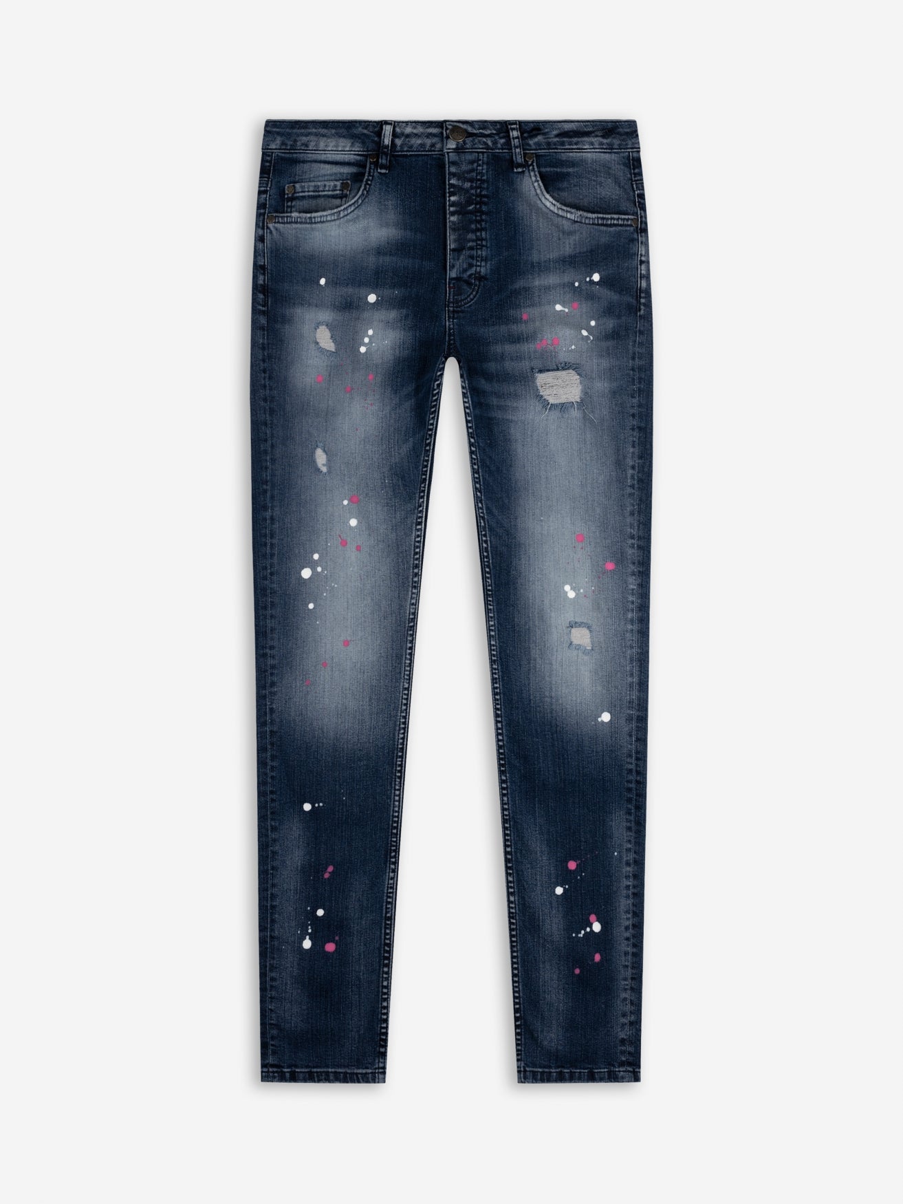 Slim-Fit Denim Jeans Paint | Dark Blue | Dark Blue
