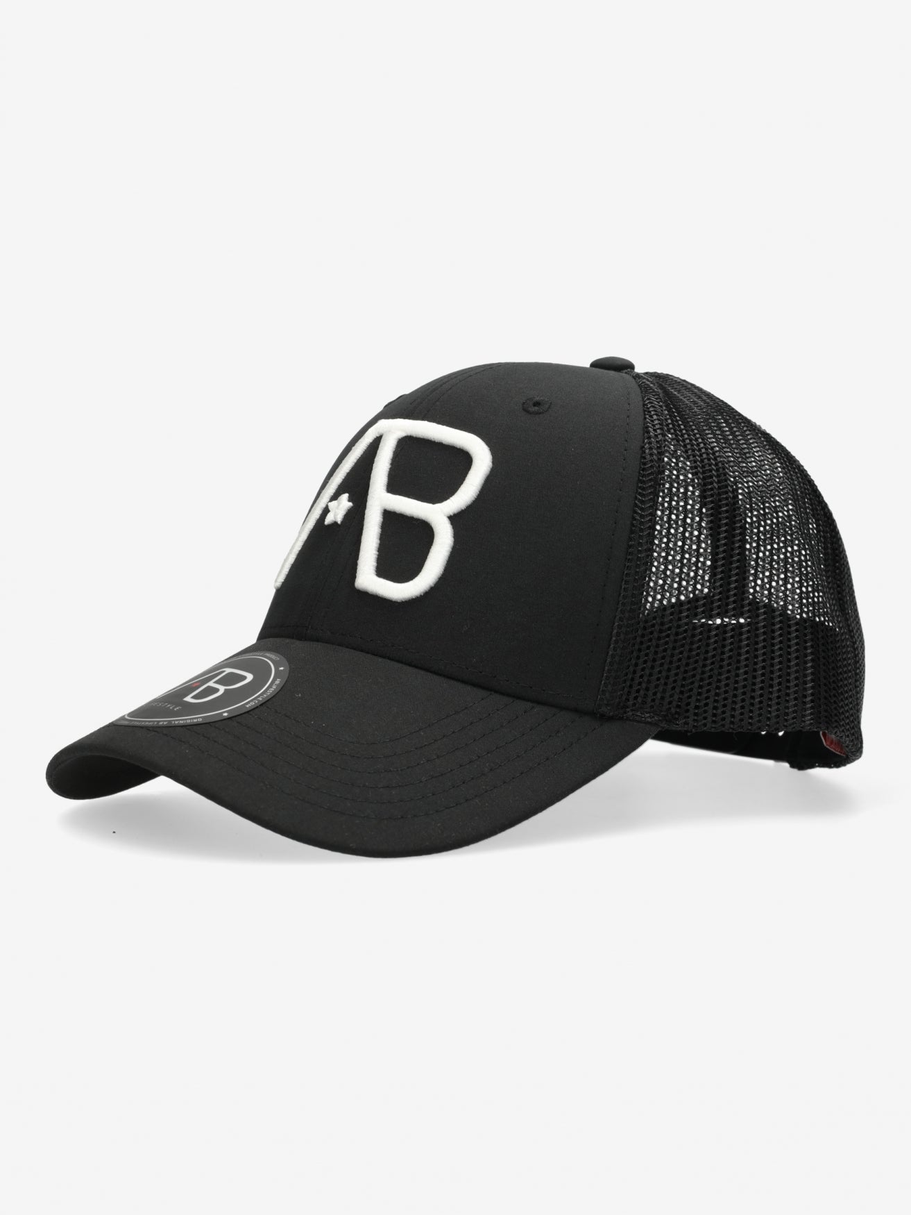 Retro Trucker Cap | Jet Black / White Swan