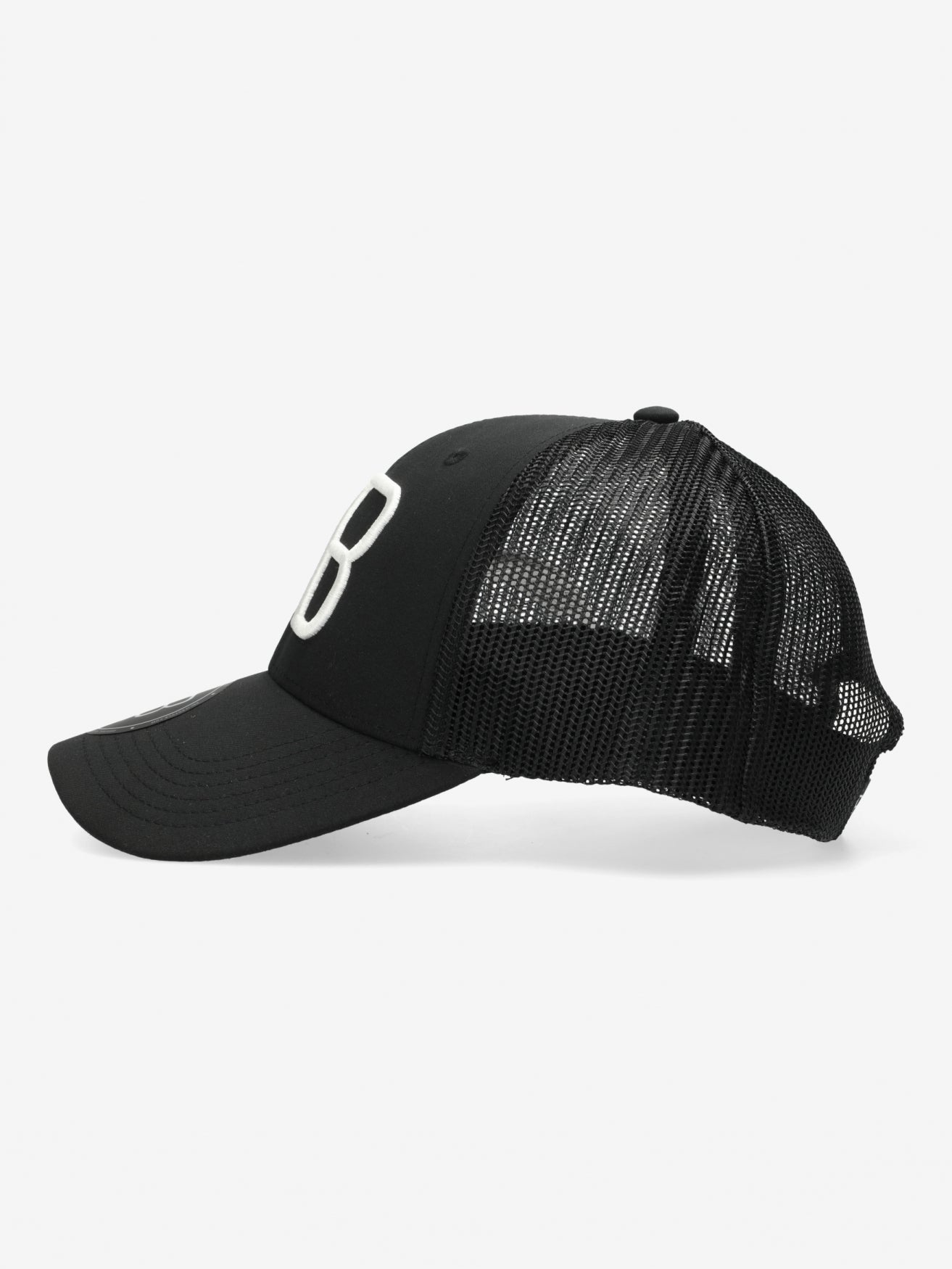 Retro Trucker Cap | Jet Black / White Swan