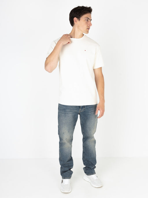 Slim-Fit Denim Jeans Paint | Dark Blue | Mid Blue