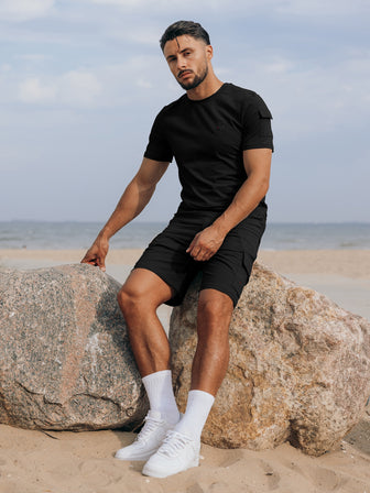 Cargo Tee | Jet Black