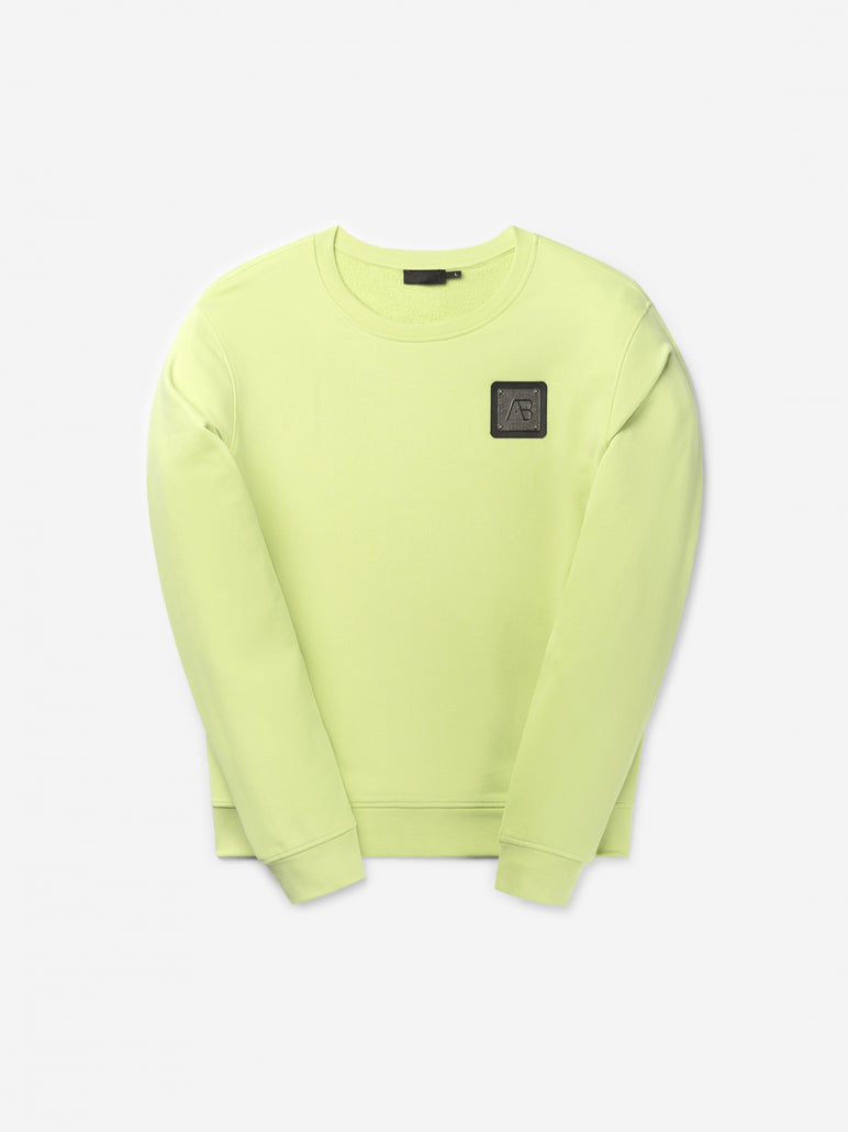 Loose-Fit Metal Crewneck | Lettuce Green