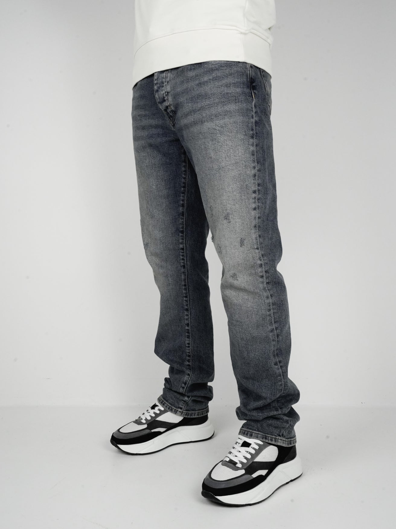 Slim-Fit Denim Jeans Paint | Dark Blue | Sand Blue