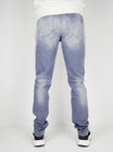 Slim-Fit Denim Jeans Paint | Dark Blue | Mid Blue