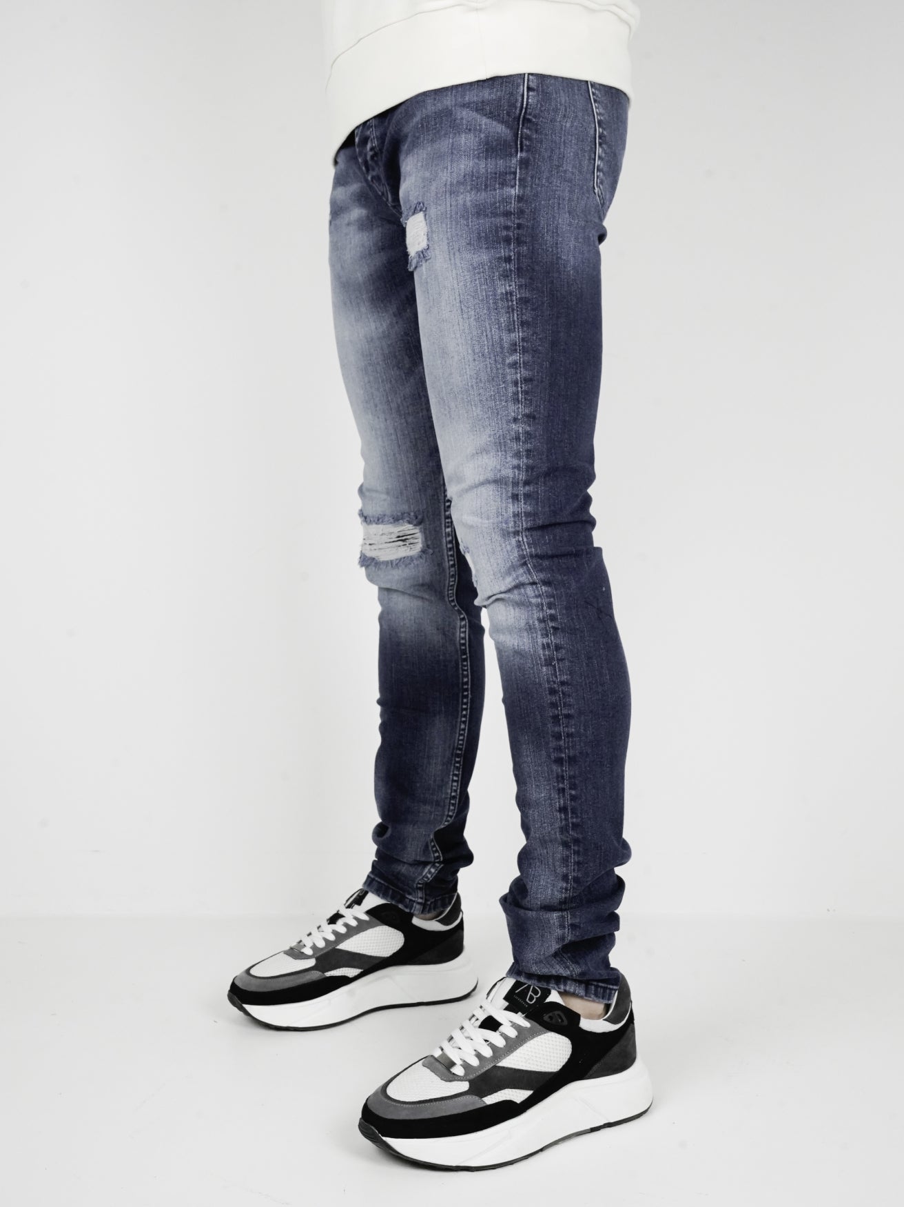 Slim-Fit Denim Jeans Paint | Dark Blue | Dark Blue