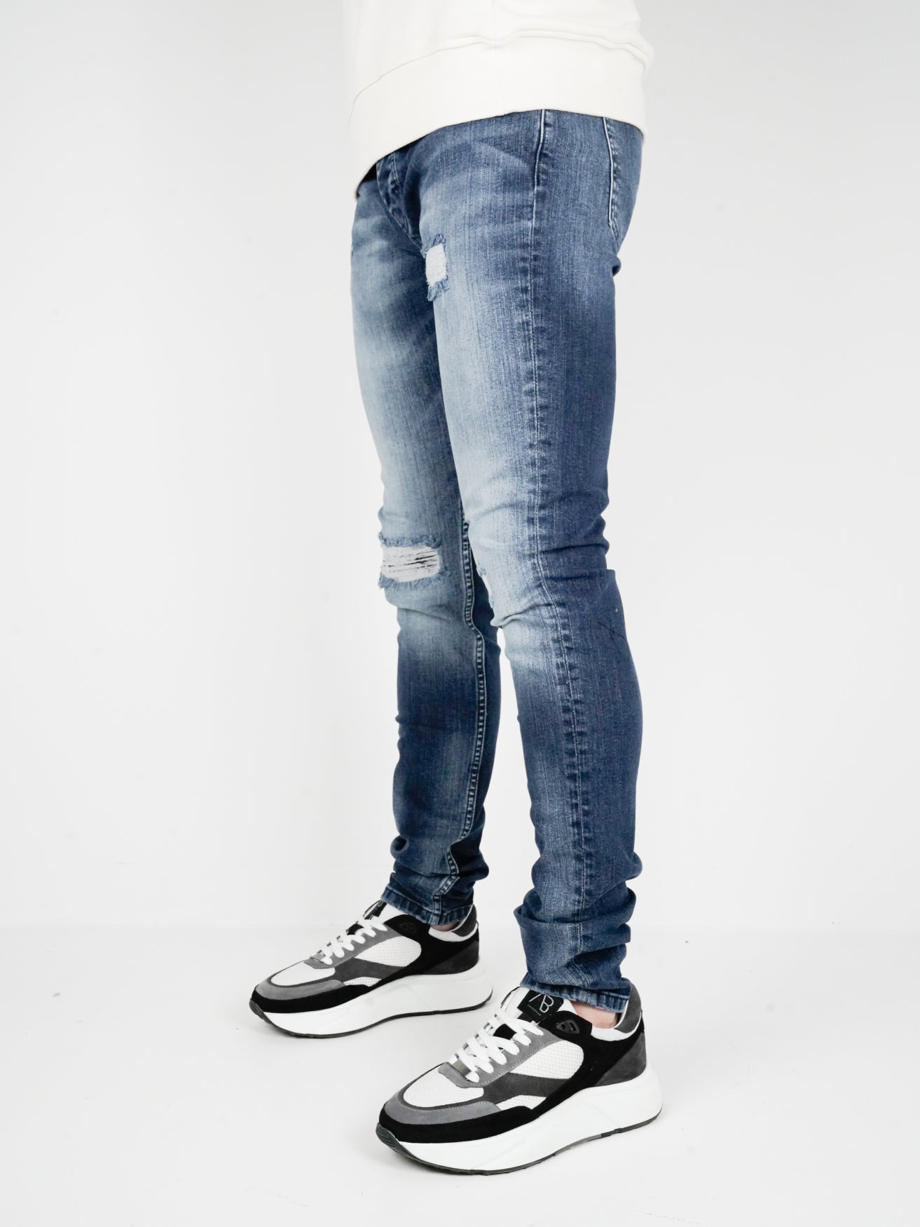 Slim-Fit Denim Jeans Paint | Dark Blue | Dark Blue