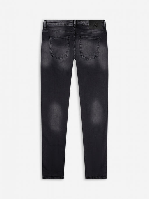 Slim-Fit Denim Jeans Paint | Dark Blue | Jet Black