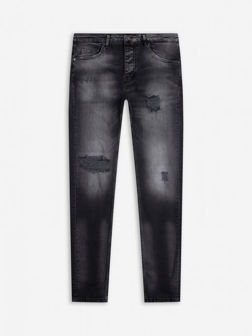 Slim-Fit Denim Jeans Paint | Dark Blue | Jet Black