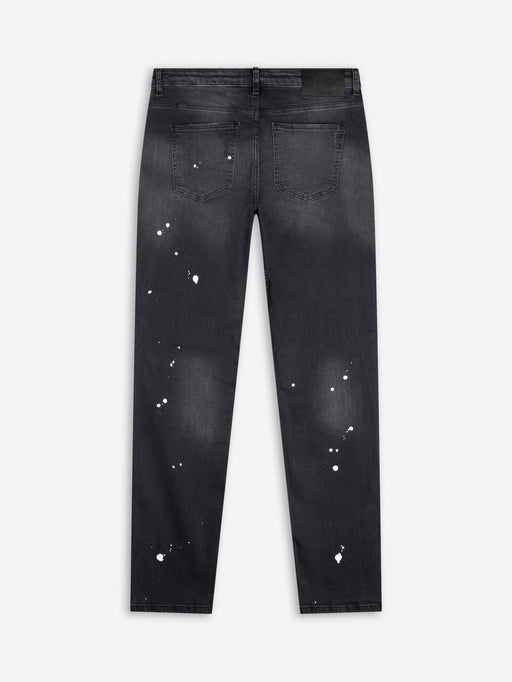 Slim-Fit Denim Jeans Paint | Dark Blue | Jet Black