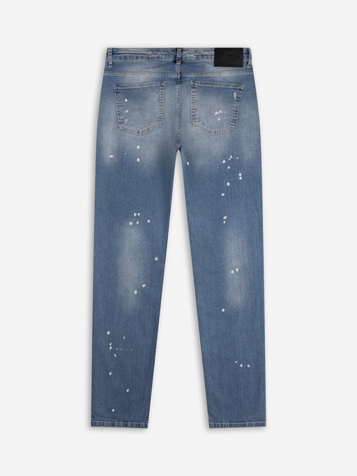 Slim-Fit Denim Jeans Paint | Dark Blue | Mid Blue