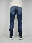 Slim-Fit Denim Jeans Paint | Dark Blue | Dark Blue