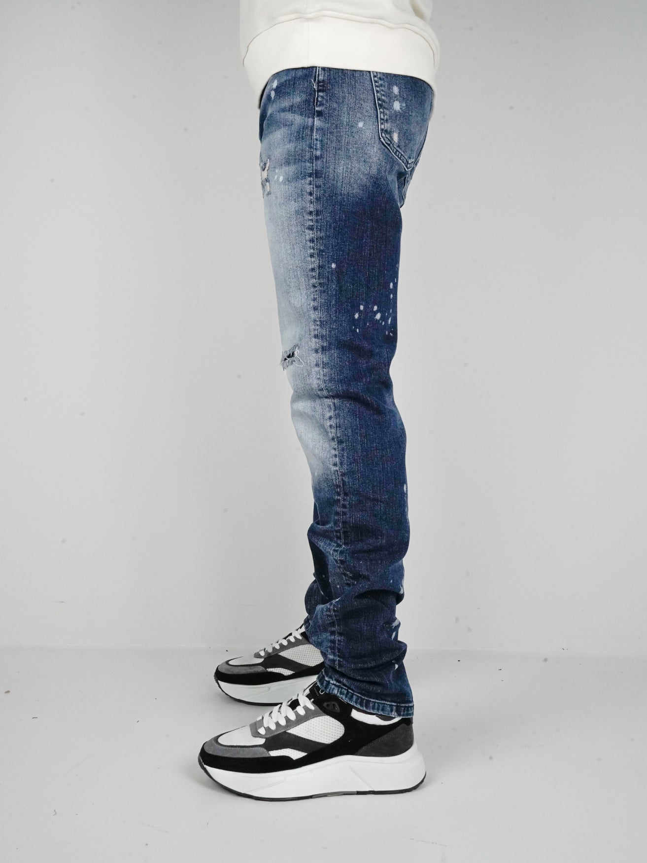 Slim-Fit Denim Jeans Paint | Dark Blue | Dark Blue