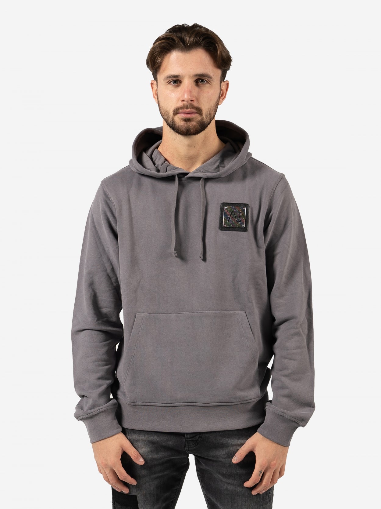 Slim-Fit Metal Hoodie | Steel Gray