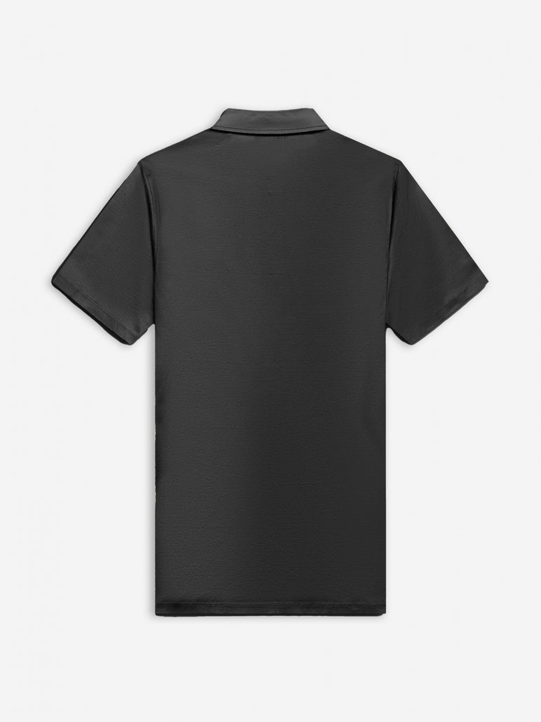 Premium Interlock Polo | Jet Black