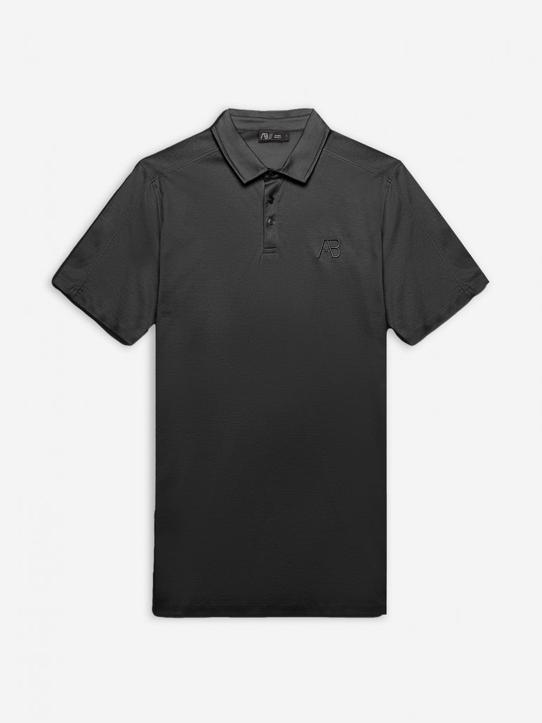 Premium Interlock Polo | Jet Black