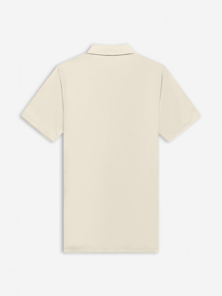 Premium Interlock Polo | White Swan