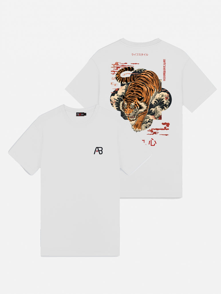 Ink Tee (Tiger) | Bright White