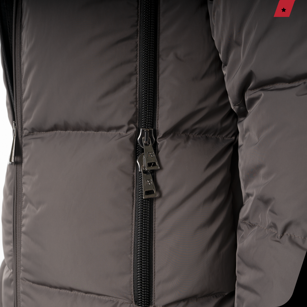 Hooded Down Jacket | Stone gray - AB Lifestyle